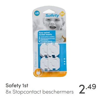 Aanbiedingen Safety 1st 8x stopcontact beschermers - Safety 1st - Geldig van 30/01/2022 tot 05/02/2022 bij Baby & Tiener Megastore