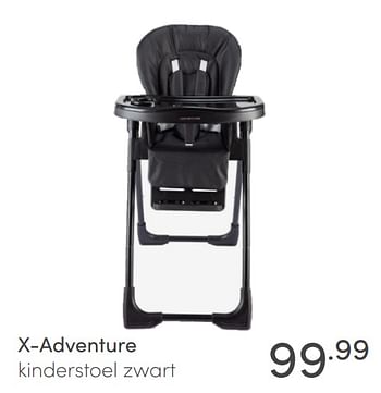 Aanbiedingen X-adventure kinderstoel zwart - Xadventure - Geldig van 30/01/2022 tot 05/02/2022 bij Baby & Tiener Megastore