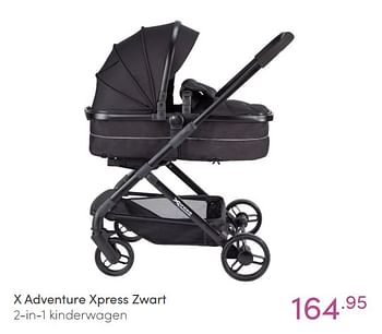 Aanbiedingen X adventure xpress zwart 2-in-1 kinderwagen - Xadventure - Geldig van 30/01/2022 tot 05/02/2022 bij Baby & Tiener Megastore