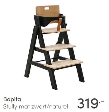 Aanbiedingen Bopita stully mat zwart-naturel - Bopita - Geldig van 30/01/2022 tot 05/02/2022 bij Baby & Tiener Megastore