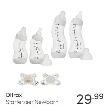 Aanbiedingen Difrax startersset newborn - Difrax - Geldig van 30/01/2022 tot 05/02/2022 bij Baby & Tiener Megastore
