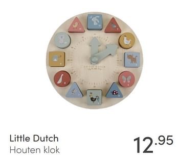 Aanbiedingen Little dutch houten klok - Little Dutch - Geldig van 30/01/2022 tot 05/02/2022 bij Baby & Tiener Megastore