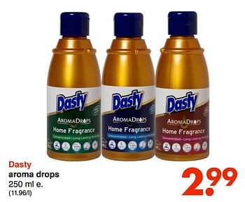 Aanbiedingen Dasty aroma drops - Dasty - Geldig van 31/01/2022 tot 13/02/2022 bij Wibra