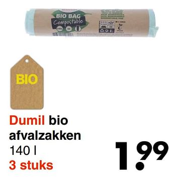 Aanbiedingen Dumil bio afvalzakken - Dumil - Geldig van 31/01/2022 tot 13/02/2022 bij Wibra