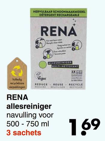 Aanbiedingen Rena allesreiniger - Rena - Geldig van 31/01/2022 tot 13/02/2022 bij Wibra