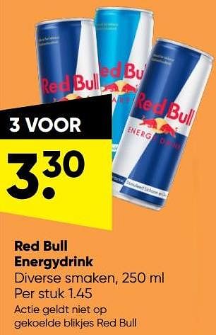 Aanbiedingen Red bull energydrink - Red Bull - Geldig van 23/01/2022 tot 06/02/2022 bij Big Bazar