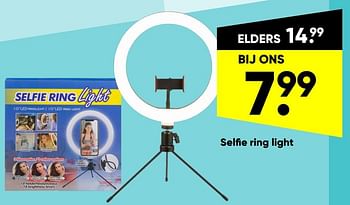 Aanbiedingen Selfie ring light - Huismerk - Big Bazar - Geldig van 23/01/2022 tot 06/02/2022 bij Big Bazar