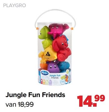 Aanbiedingen Jungle fun friends - Playgro - Geldig van 31/01/2022 tot 26/02/2022 bij Baby-Dump