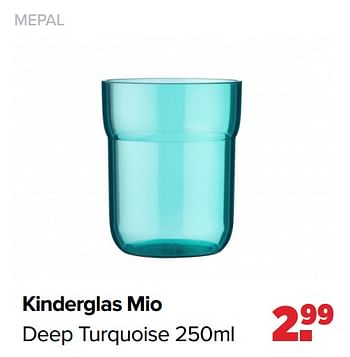 Aanbiedingen Kinderglas mio deep turquoise - Mepal - Geldig van 31/01/2022 tot 26/02/2022 bij Baby-Dump