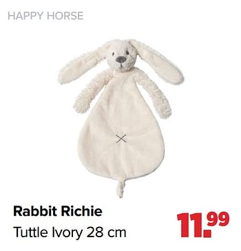 Aanbiedingen Rabbit richie tuttle ivory - Happy Horse - Geldig van 31/01/2022 tot 26/02/2022 bij Baby-Dump