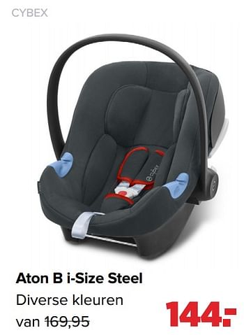 Aanbiedingen Aton b i-size steel - Cybex - Geldig van 31/01/2022 tot 26/02/2022 bij Baby-Dump