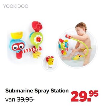 Aanbiedingen Submarine spray station - Yookidoo - Geldig van 31/01/2022 tot 26/02/2022 bij Baby-Dump