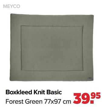 Aanbiedingen Boxkleed knit basic forest green - Meyco - Geldig van 31/01/2022 tot 26/02/2022 bij Baby-Dump