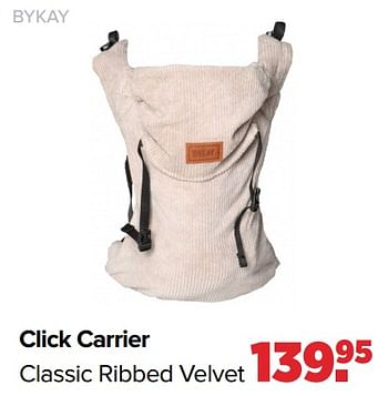 Aanbiedingen Click carrier classic ribbed velvet - Bykay - Geldig van 31/01/2022 tot 26/02/2022 bij Baby-Dump