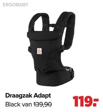 Aanbiedingen Draagzak adapt black - ERGObaby - Geldig van 31/01/2022 tot 26/02/2022 bij Baby-Dump
