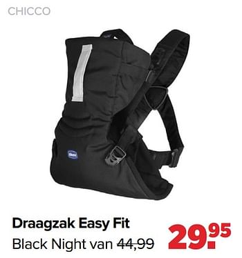 Aanbiedingen Draagzak easy fit black night - Chicco - Geldig van 31/01/2022 tot 26/02/2022 bij Baby-Dump