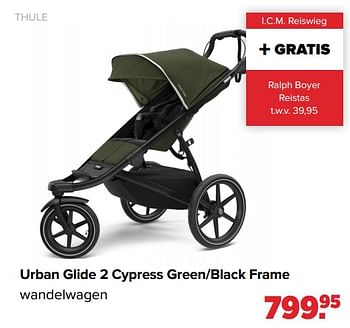 Aanbiedingen Urban glide 2 cypress green-black frame - Thule - Geldig van 31/01/2022 tot 26/02/2022 bij Baby-Dump