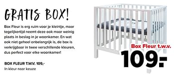 Aanbiedingen Box fleur is erg ruim voor je kleintje - Huismerk - Baby-Dump - Geldig van 31/01/2022 tot 26/02/2022 bij Baby-Dump