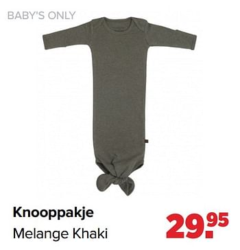 Aanbiedingen Knooppakje melange khaki - Baby's Only - Geldig van 31/01/2022 tot 26/02/2022 bij Baby-Dump