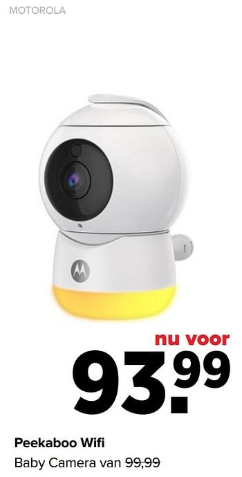 Aanbiedingen Motorola peekaboo wifi baby camera - Motorola - Geldig van 31/01/2022 tot 26/02/2022 bij Baby-Dump
