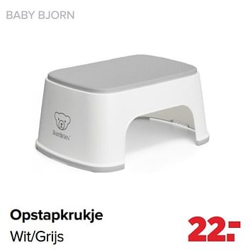 Aanbiedingen Opstapkrukje wit-grijs - BabyBjorn - Geldig van 31/01/2022 tot 26/02/2022 bij Baby-Dump