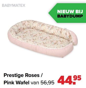 Aanbiedingen Prestige roses - pink wafel - Babymatex - Geldig van 31/01/2022 tot 26/02/2022 bij Baby-Dump