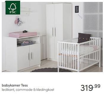 Aanbiedingen Babykamer tess - Huismerk - Baby &amp; Tiener Megastore - Geldig van 06/02/2022 tot 12/02/2022 bij Baby & Tiener Megastore