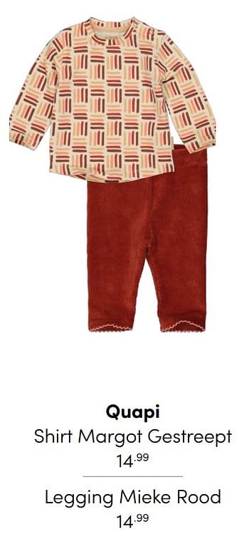 Aanbiedingen Quapi shirt margot gestreept - Quapi - Geldig van 06/02/2022 tot 12/02/2022 bij Baby & Tiener Megastore