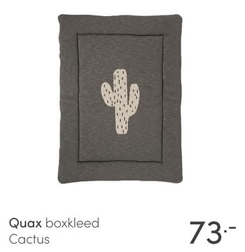 Aanbiedingen Quax boxkleed cactus - Quax - Geldig van 06/02/2022 tot 12/02/2022 bij Baby & Tiener Megastore