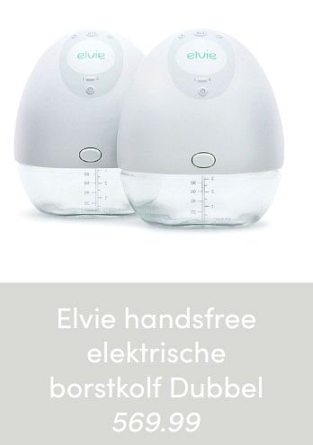 Aanbiedingen Elvie handsfree elektrische borstkolf dubbel - Elvie - Geldig van 06/02/2022 tot 12/02/2022 bij Baby & Tiener Megastore