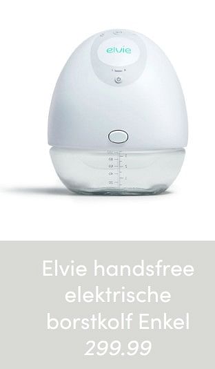 Aanbiedingen Elvie handsfree elektrische borstkolf enkel - Elvie - Geldig van 06/02/2022 tot 12/02/2022 bij Baby & Tiener Megastore