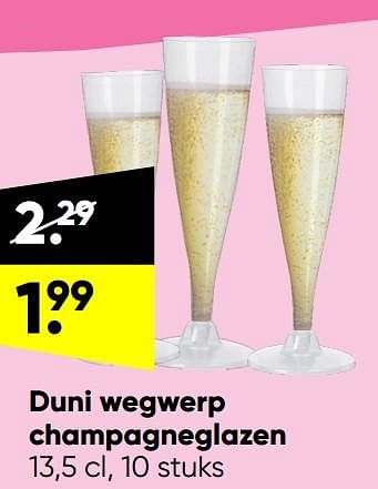 Aanbiedingen Duni wegwerp champagneglazen - Duni - Geldig van 07/02/2022 tot 27/02/2022 bij Big Bazar