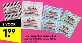 Aanbiedingen Fisherman’s friend pastilles - Fisherman's Friend - Geldig van 07/02/2022 tot 27/02/2022 bij Big Bazar