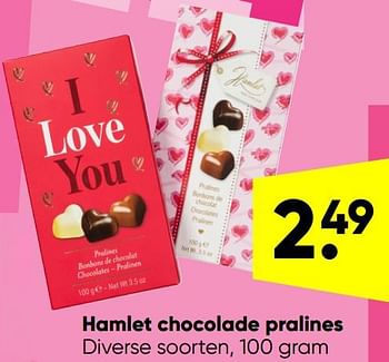Aanbiedingen Hamlet chocolade pralines - Hamlet - Geldig van 07/02/2022 tot 27/02/2022 bij Big Bazar