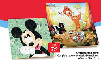 Aanbiedingen Crystal card kit bambi - Huismerk - Boekenvoordeel - Geldig van 07/02/2022 tot 13/02/2022 bij Boekenvoordeel