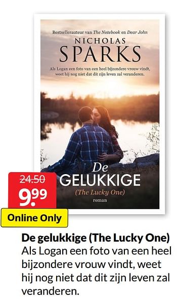 Aanbiedingen De gelukkige the lucky one - Huismerk - Boekenvoordeel - Geldig van 07/02/2022 tot 13/02/2022 bij Boekenvoordeel