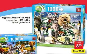 Aanbiedingen Legpuzzel animal world arctic - King - Geldig van 07/02/2022 tot 13/02/2022 bij Boekenvoordeel