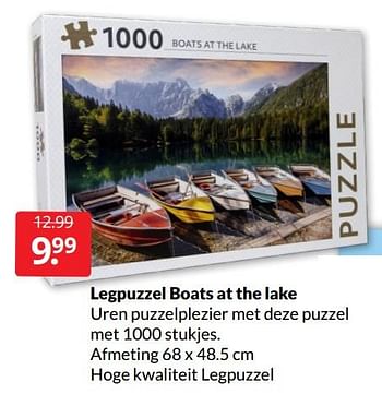Aanbiedingen Legpuzzel boats at the lake - Huismerk - Boekenvoordeel - Geldig van 07/02/2022 tot 13/02/2022 bij Boekenvoordeel