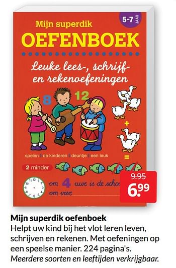 Aanbiedingen Mijn superdik oefenboek - Huismerk - Boekenvoordeel - Geldig van 07/02/2022 tot 13/02/2022 bij Boekenvoordeel