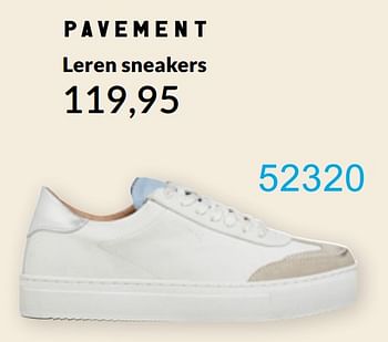 Aanbiedingen Leren sneakers - Pavement - Geldig van 02/02/2022 tot 31/03/2022 bij Bonaparte
