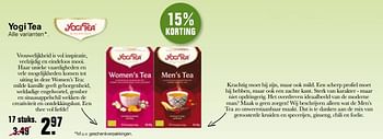 Aanbiedingen Yogi tea women’s tea - Yogi Tea - Geldig van 02/02/2022 tot 19/02/2022 bij De Online Drogist