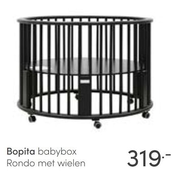 Aanbiedingen Bopita babybox rondo met wielen - Bopita - Geldig van 13/02/2022 tot 19/02/2022 bij Baby & Tiener Megastore