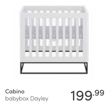 Aanbiedingen Cabino babybox dayley - Cabino - Geldig van 13/02/2022 tot 19/02/2022 bij Baby & Tiener Megastore