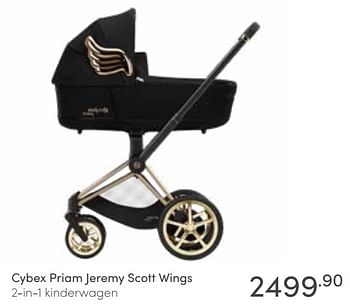 Aanbiedingen Cybex priam jeremy scott wings 2-in-1 kinderwagen - Cybex - Geldig van 13/02/2022 tot 19/02/2022 bij Baby & Tiener Megastore
