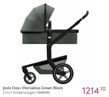 Aanbiedingen Joolz day+ marvelous green black 2-in-1 kinderwagen - Joolz - Geldig van 13/02/2022 tot 19/02/2022 bij Baby & Tiener Megastore