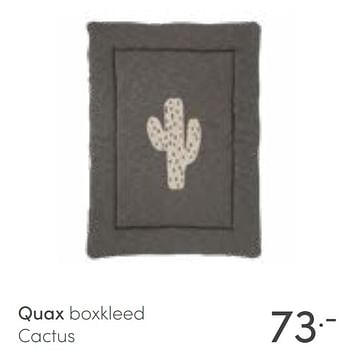 Aanbiedingen Quax boxkleed cactus - Quax - Geldig van 13/02/2022 tot 19/02/2022 bij Baby & Tiener Megastore