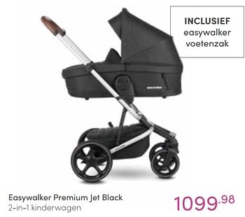 Aanbiedingen Easywalker premium jet black 2-in-1 kinderwagen - Easywalker - Geldig van 13/02/2022 tot 19/02/2022 bij Baby & Tiener Megastore