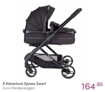 Aanbiedingen X adventure xpress zwart 2-in-1 kinderwagen - Xadventure - Geldig van 13/02/2022 tot 19/02/2022 bij Baby & Tiener Megastore