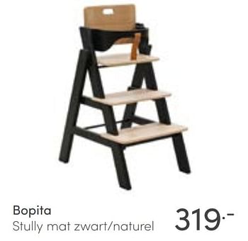 Aanbiedingen Bopita stully mat zwart-naturel - Bopita - Geldig van 13/02/2022 tot 19/02/2022 bij Baby & Tiener Megastore