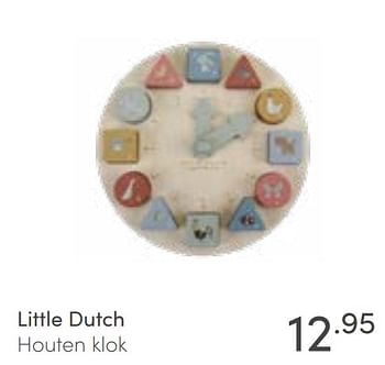 Aanbiedingen Little dutch houten klok - Little Dutch - Geldig van 13/02/2022 tot 19/02/2022 bij Baby & Tiener Megastore